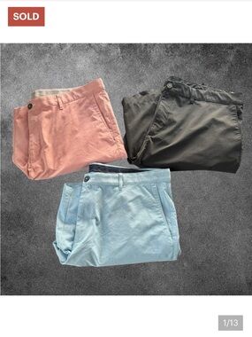 Tommy Bahama Men's Shorts Size 42 Blue Pink Black Chino Golf Casual Stretch 9"